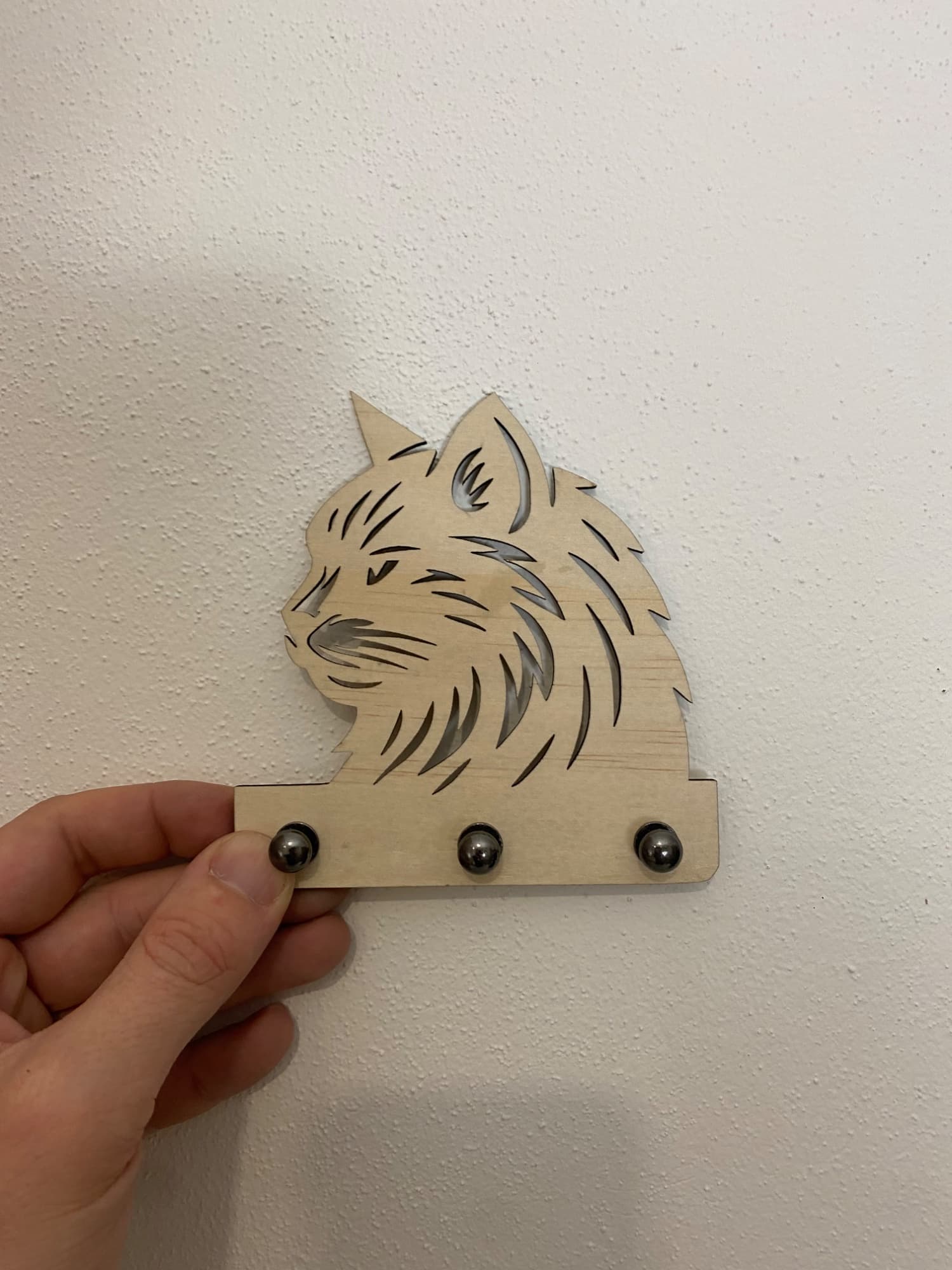 Věšák na klíče - kočka